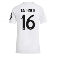 Camisa de Futebol Real Madrid Endrick #16 Equipamento Principal Mulheres 2024-25 Manga Curta